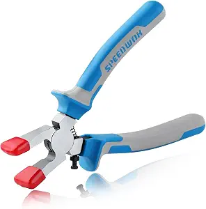 JD Hardware 6-Inch Glass Running Pliers – Stained Glass Cutting & Breaking Tool, Key Fob Hardware Installation Pliers for DIY Craft Projects