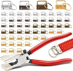 JD Hardware 40PCS 1-Inch Key Fob Hardware Set with Key Fob Pliers, Keychain, Lanyard & Wristlet Hardware Accessories for DIY Key Fob Projects