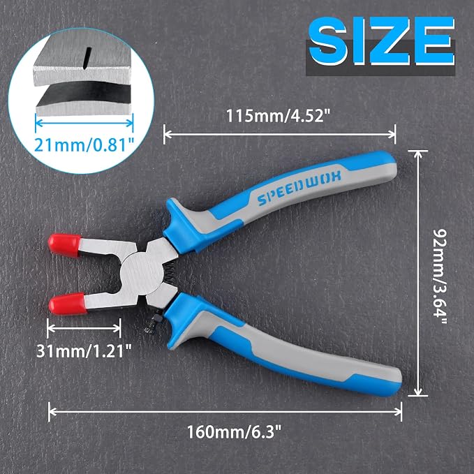 JD Hardware 6-Inch Glass Running Pliers – Stained Glass Cutting & Breaking Tool, Key Fob Hardware Installation Pliers for DIY Craft Projects