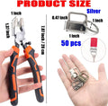 JD Hardware 60PCS 1-Inch Key Fob Hardware Set, 4 Colours with Key Fob Pliers & Storage Bag – DIY Keychain, Wristlet & Lanyard Making Accessories