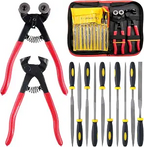JD Hardware 12PCS Heavy-Duty Stained Glass & Mosaic Tool Kit – Wheeled Glass Tile Nippers, Cutter Pliers & Diamond-Coated Grinding Tool