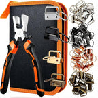 JD Hardware 60PCS 1-Inch Key Fob Hardware Set, 4 Colours with Key Fob Pliers & Storage Bag – DIY Keychain, Wristlet & Lanyard Making Accessories